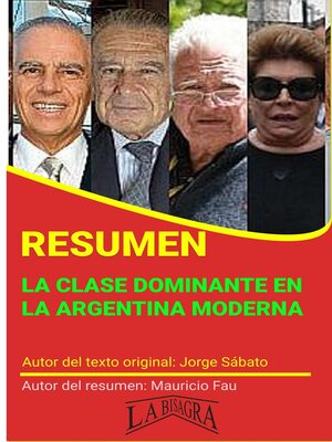 cover image of Resumen de La Clase Dominante en la Argentina Moderna de Jorge Sábato